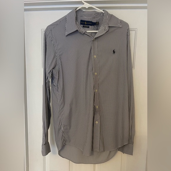 Mens striped button up Polo Ralph Lauren shirt size medium - Picture 2 of 3